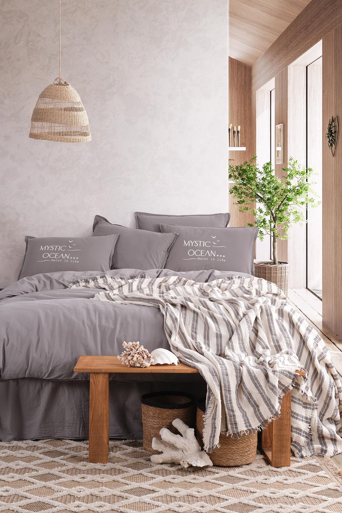 Mystic Ocean Çift Kişilik Nevresimli Pike Takımı - 11