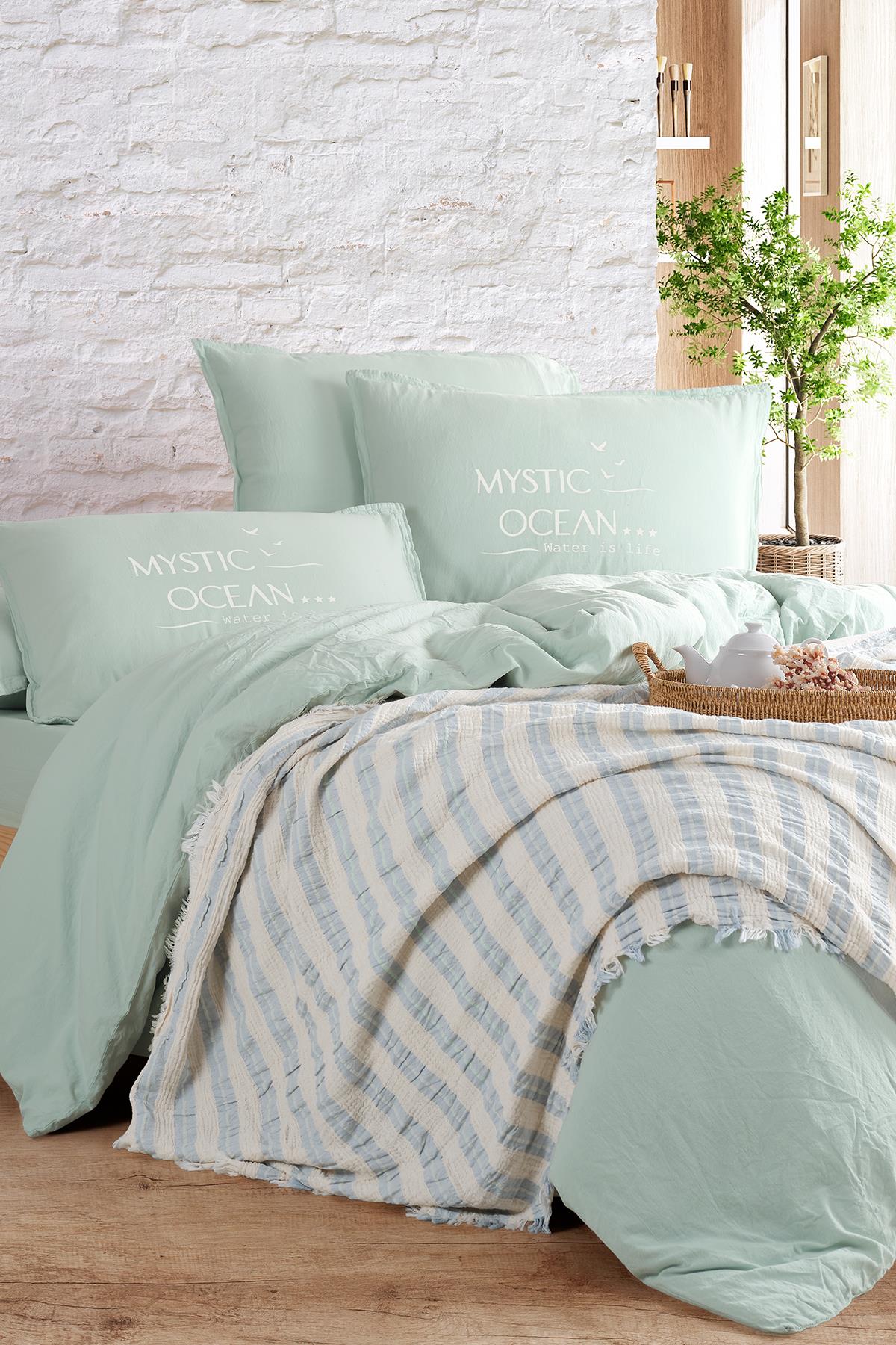 Mystic Ocean Çift Kişilik Nevresimli Pike Takımı - 12
