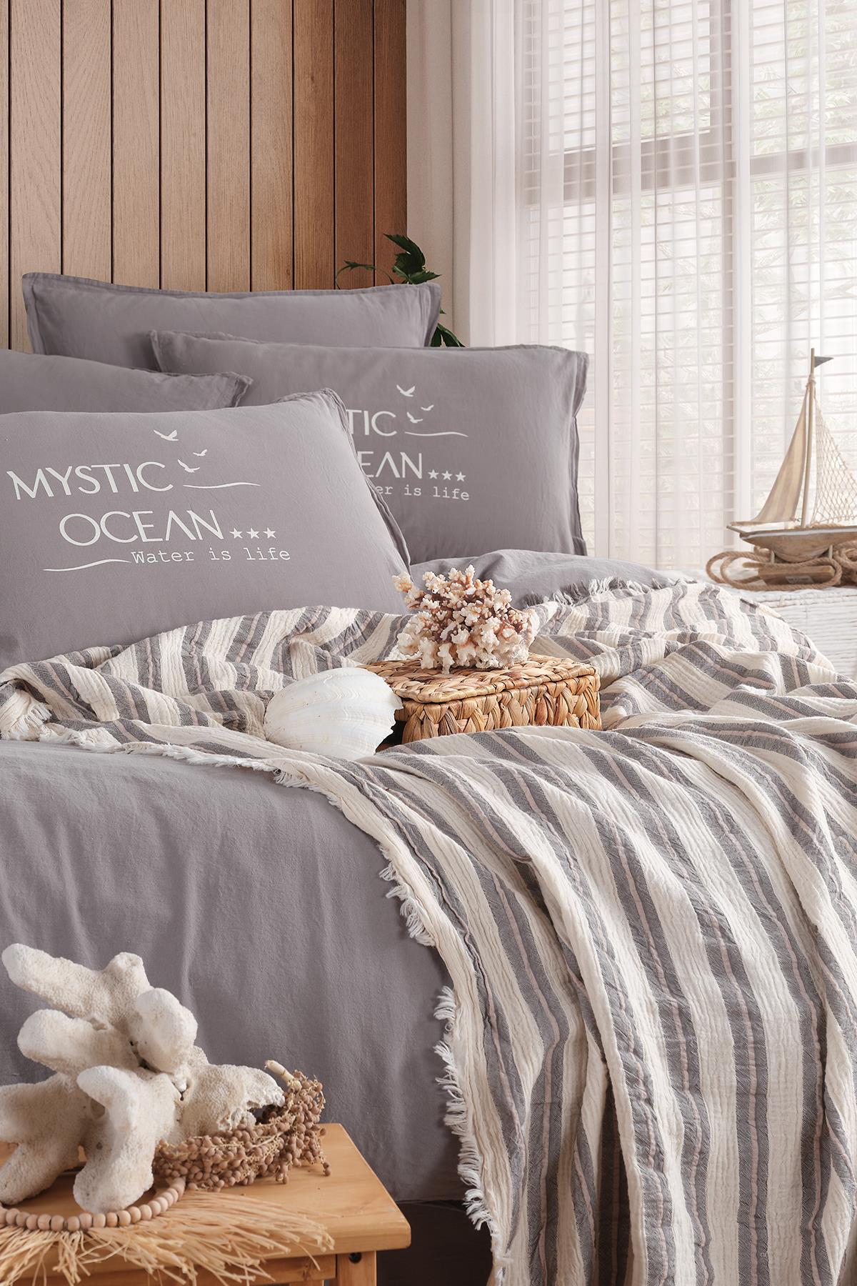 Mystic Ocean Çift Kişilik Nevresimli Pike Takımı - 13